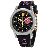 Versace Sport Tech Chronograph Black Dial Black Rubber Strap Watch for Women - VELT00619 Authentic Buy Shop Now