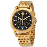 Versace Sport Tech Chronograph Black Dial Gold Steel Strap Watch for Men - VELT00419 Authentic Buy Shop Now
