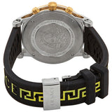 Versace Sports Tech Chronograph Silver Dial Black Rubber Strap Watch for Women - VELT00519 Authentic Buy Shop Now