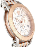 Versace Sport Tech Chronograph While Dial Two Tone Steel Strap Watch for Men - VELT00319 Authentic Buy Shop Now
