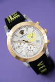 Versace Sports Tech Chronograph Silver Dial Black Rubber Strap Watch for Women - VELT00519 Authentic Buy Shop Now