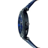 Versace V Race Chronograph Quartz Blue Dial Blue Leather Strap Watch For Men - VEBV00419 Authentic Buy Shop Now