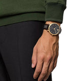 Versace V-Circle Quartz Black Dial Brown Leather Strap Watch for Men - VEBQ01619 Authentic Buy Shop Now