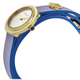 Versace V-Flare Silver Dial Purple Leather Strap Watch for Women - VEBN00318 Authentic Buy Shop Now