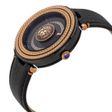 Versace V-Metal Icon Black Dial Black Leather Strap Watch For Men - VQL030015 Authentic Buy Shop Now
