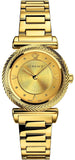 Versace V-Motif Gold Dial Gold Steel Strap Watch for Women - VERE00618 Authentic Buy Shop Now