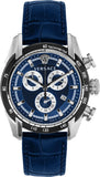 Versace V-Ray Chronograph Quartz Blue Dial Blue Leather Strap Watch for Men - VE2I00721 Authentic Buy Shop Now