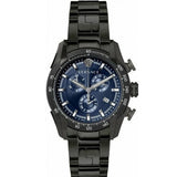 Versace V-Ray Chronograph Quartz Blue Dial Black Steel Strap Watch For Men - VE2I00521 Authentic Buy Shop Now