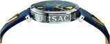 Versace V-Twist Quartz Blue Dial Blue Leather Strap Watch for Women - VELS00119 Authentic Buy Shop Now