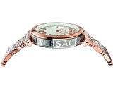 Versace V-Twist White Dial Two Tone Mesh Bracelet Watch for Women - VELS00719 Authentic Buy Shop Now