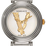 Versace Virtus Quartz White Dial Silver Steel Strap Watch For Women - VET300621 Authentic Buy Shop Now