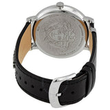 Versace V-Circle Black Manifesto Courage Quartz Silver Dial Black Leather Strap Watch for Men - VBQ080017 Authentic Buy Shop Now
