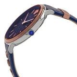 Versace V Circle Quartz Blue Dial Blue Leather Strap Watch For Women - VBP09017 Authentic Buy Shop Now