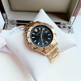 Versace Hellenyium Quartz Black Dial Gold Steel Strap Watch For Men - VE3A00820 Authentic Buy Shop Now