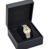 Versace Greca Logo Moonphase Mother of Pearl Dial Two Tone Steel Strap Watch for Women - VE7G00524 Authentic Buy Shop Now