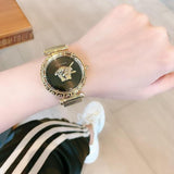 Versace Palazzo Empire Greca Black Dial Gold Mesh Bracelet Watch for Women - VEDV00519 Authentic Buy Shop Now