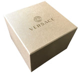 Versace V Circle Quartz Silver Dial Brown Leather Strap Watch For Women - VBP04017 Authentic Buy Shop Now