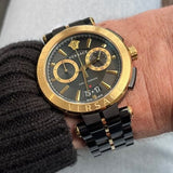 Versace Aion Chronograph Black Dial Black Steel Strap Watch for Men - VE1D01620 Authentic Buy Shop Now