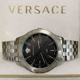 Versace Univers Analog Black Dial Silver Steel Strap Watch for Men - VEBK00418 Authentic Buy Shop Now