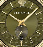 Versace V-Circle Quartz Green Dial Green Leather Strap Watch for Men - VEBQ01519 Authentic Buy Shop Now