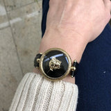 Versace Palazzo Empire Black Dial Black Leather Strap Watch for Women - VCO020017 Authentic Buy Shop Now