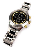 Versace Classic Chronograph Quartz Black Dial Silver Steel Strap Watch For Men - VEV700419 Authentic Buy Shop Now