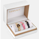 Versace V Virtus Quartz Black Dial Gold Steel Strap Watch For Women - VET300121 Authentic Buy Shop Now