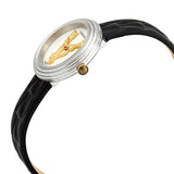 Versace Virtus Quartz White Dial Black Leather Strap Watch For Women - VET300421 Authentic Buy Shop Now