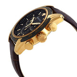 Versace V-Ray Chronograph Quartz Black Dial Brown Leather Strap Watch For Men - VEDB00318 Authentic Buy Shop Now