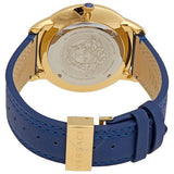 Versace V-Urban Quartz Blue Dial Blue Leather Strap Watch for Men - VELQ00319 Authentic Buy Shop Now