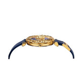 Versace Palazzo Empire Greca Quartz Blue Dial Blue Leather Strap Watch for Women - VEDV00219 Authentic Buy Shop Now