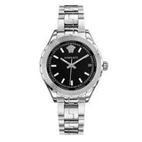Versace Hellenyium Black Dial Silver Steel Strap Watch for Women - V12020015 Authentic Buy Shop Now