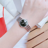 Movado Veturi Quartz Black Dial Silver Steel Strap Watch for Women - 0606338 Authentic Buy Shop Now