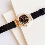 Versace Greca Black Dial Black Leather Strap Watch for Women - VEVH00320 Authentic Buy Shop Now