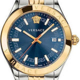 Versace Hellenyium Quartz Blue Dial Two Tone Steel Strap Watch for Men - VEVK00520 Authentic Buy Shop Now