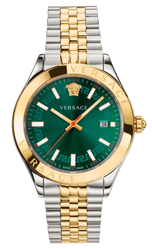 Versace Hellenium Green Dial Two Tone Steel Strap Watch for Men - VEVK00620 Authentic Buy Shop Now