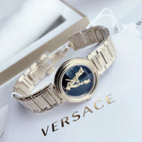 Versace V Virtus Quartz Black Dial Gold Steel Strap Watch For Women - VET300121 Authentic Buy Shop Now