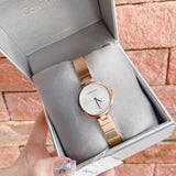 Calvin Klein Authentic White Dial Rose Gold Steel Strap Watch for Women - K8G23646 Authentic Buy Shop Now