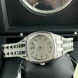 Bulova Phantom Swarovski Crystal Pave Silver Dial Silver Steel Strap Watch for Men - 98B296 Authentic Buy Shop Now