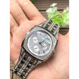 Bulova Crystal Collection Phantom Silver Dial Silver Steel Strap Watch for Men - 96C002 Authentic Buy Shop Now