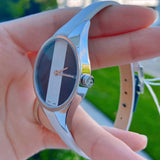 Calvin Klein Rebel White Black Dial White Leather Strap Watch for Women - K8P231L1 Authentic Buy Shop Now