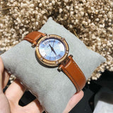 Guess Park Avenue Blue Dial Brown Leather Strap Watch for Women - W0838L2 Authentic Buy Shop Now