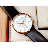 Calvin Klein Posh Chronograph White Dial Brown Leather Strap Watch for Men - K8Q376G6 Authentic Buy Shop Now