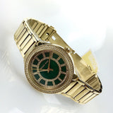 Michael Kors Kerry Green Dial Gold Steel Strap Watch for Women - MK3409 Authentic Buy Shop Now