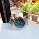 Salvatore Ferragamo F-80 Classic Green Dial Green Leather Strap Watch for Men - SFDT00519 Authentic Buy Shop Now