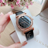 Versace V-Motif Vintage Logo Black Dial Black Leather Strap Watch for Women - VERE00818 Authentic Buy Shop Now