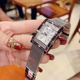 Guess Nouveau Diamonds Silver Dial Silver Mesh Bracelet Watch for Women - W0127L1 Authentic Buy Shop Now
