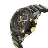 Versace Icon Active Chronograph Black Dial Black Steel Strap Watch for Men - VEZ700421 Authentic Buy Shop Now