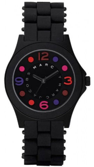 Marc Jacobs Pelly Black Dial Black Silicone Strap Watch for Women - MBM2543 Authentic Buy Shop Now