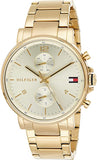 Tommy Hilfiger Daniel White Dial Gold Steel Strap Watch for Men - 1710415 Authentic Buy Shop Now